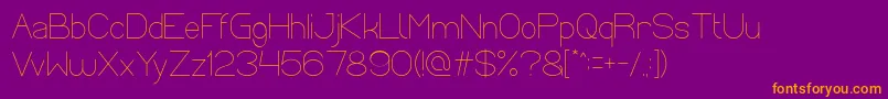 Optical Fiber Font – Orange Fonts on Purple Background