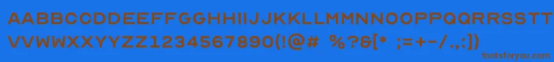 Шрифт Optician Sans – коричневые шрифты на синем фоне