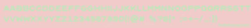 Optician Sans Font – Green Fonts on Pink Background