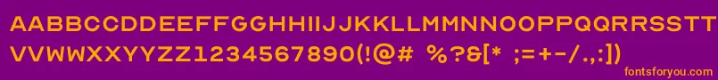 fuente Optician Sans – Fuentes Naranjas Sobre Fondo Morado