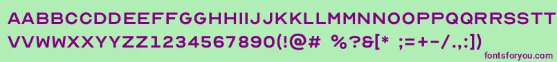 Шрифт Optician Sans – фиолетовые шрифты на зелёном фоне