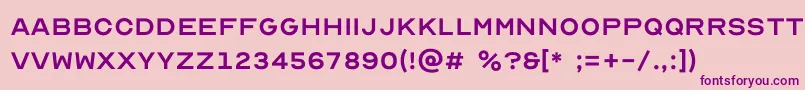 Optician Sans-Schriftart – Violette Schriften auf rosa Hintergrund