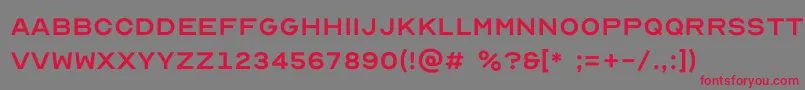 Optician Sans Font – Red Fonts on Gray Background