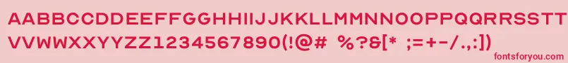 フォントOptician Sans – ピンクの背景に赤い文字