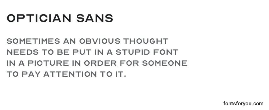 Шрифт Optician Sans