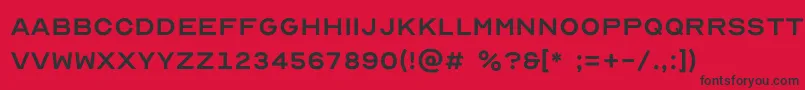 Optiker K Font – Black Fonts on Red Background