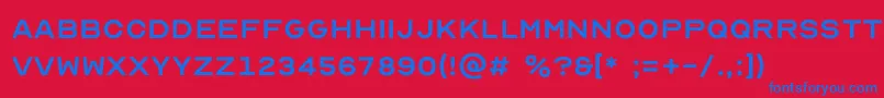 Optiker K Font – Blue Fonts on Red Background