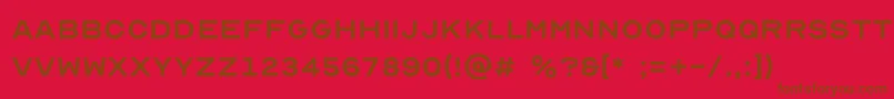 Optiker K-fontti – ruskeat fontit punaisella taustalla