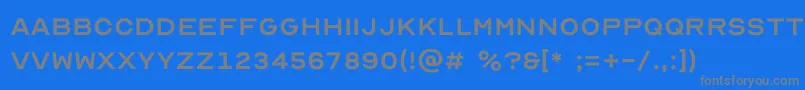 Optiker K Font – Gray Fonts on Blue Background