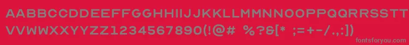 Optiker K Font – Gray Fonts on Red Background