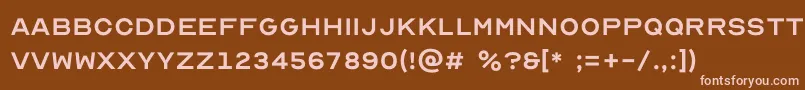 Шрифт Optiker K – розовые шрифты на коричневом фоне