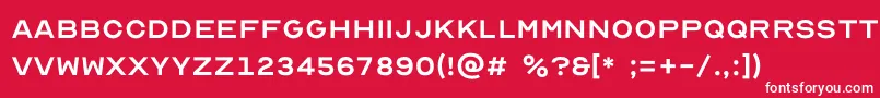 Optiker K Font – White Fonts on Red Background