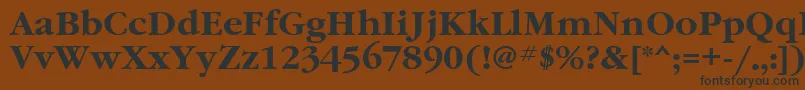 Grd75C Font – Black Fonts on Brown Background