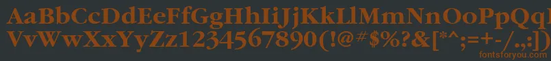 Grd75C Font – Brown Fonts on Black Background