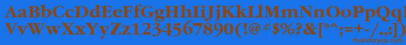 Grd75C Font – Brown Fonts on Blue Background