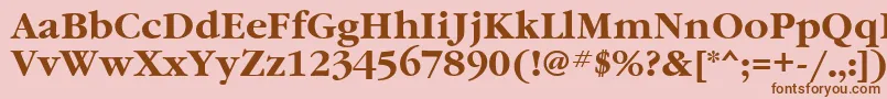 Grd75C Font – Brown Fonts on Pink Background