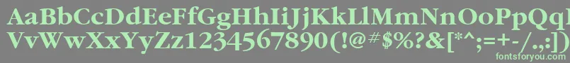 Grd75C Font – Green Fonts on Gray Background