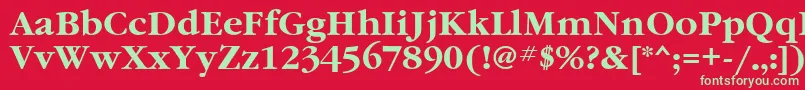 フォントGrd75C – 赤い背景に緑の文字