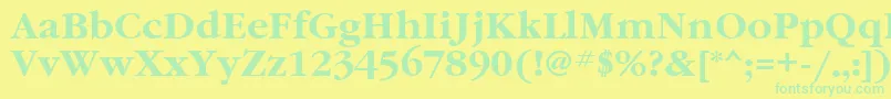 Grd75C Font – Green Fonts on Yellow Background