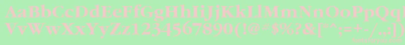 Grd75C Font – Pink Fonts on Green Background