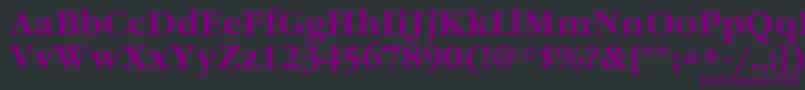 Fonte Grd75C – fontes roxas em um fundo preto