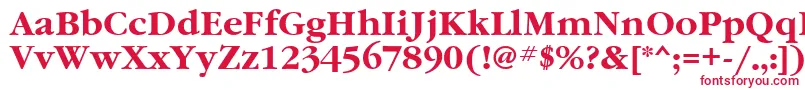 フォントGrd75C – 白い背景に赤い文字