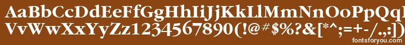 フォントGrd75C – 茶色の背景に白い文字