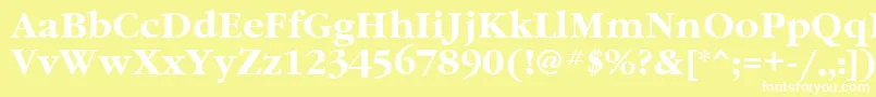 Grd75C Font – White Fonts on Yellow Background