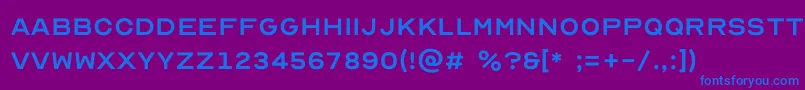 Optiker K Font – Blue Fonts on Purple Background