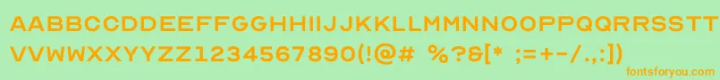 Optiker K Font – Orange Fonts on Green Background