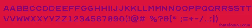 Шрифт Optiker K – фиолетовые шрифты на красном фоне