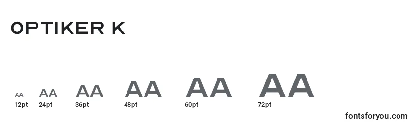 Optiker K (136170) Font Sizes