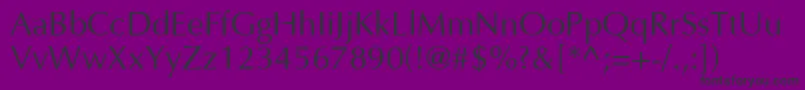 Optimal Font – Black Fonts on Purple Background