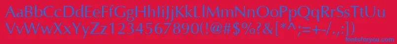 Optimal Font – Blue Fonts on Red Background