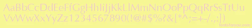 Optimal Font – Pink Fonts on Yellow Background