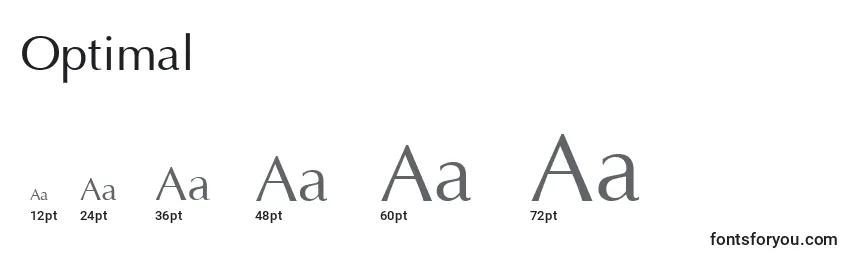 Размеры шрифта Optimal (136171)