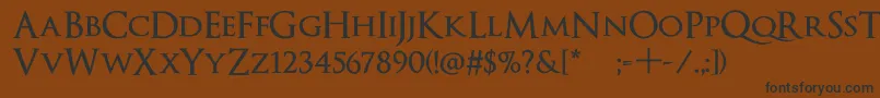 OptimusPrincepsSemiBold Font – Black Fonts on Brown Background