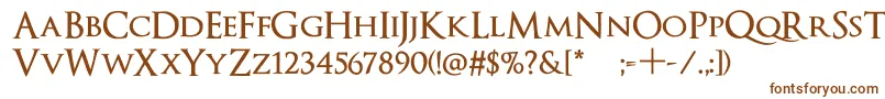 OptimusPrincepsSemiBold Font – Brown Fonts on White Background