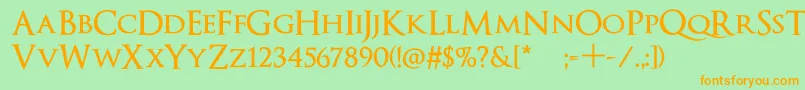 OptimusPrincepsSemiBold Font – Orange Fonts on Green Background