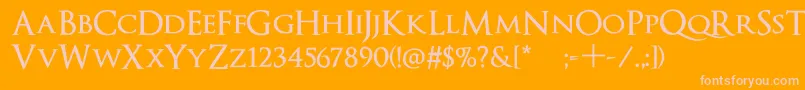 OptimusPrincepsSemiBold Font – Pink Fonts on Orange Background