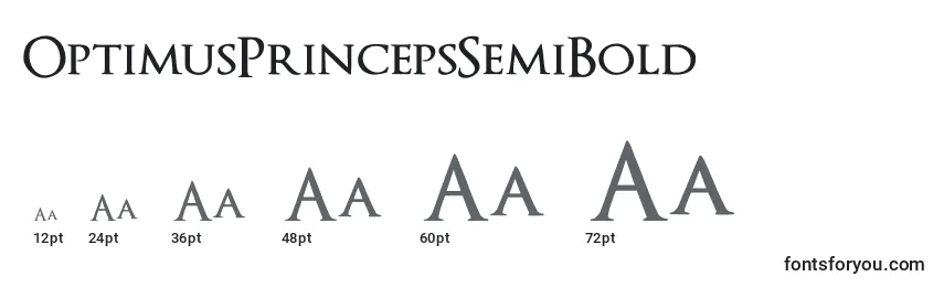 Размеры шрифта OptimusPrincepsSemiBold (136173)
