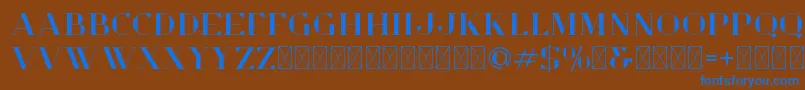 OpulentDemo Font – Blue Fonts on Brown Background