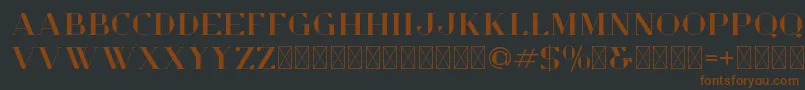 Шрифт OpulentDemo – коричневые шрифты на чёрном фоне