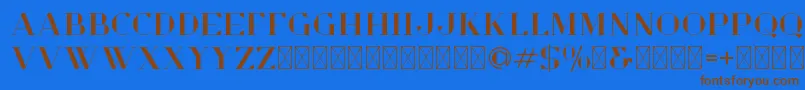 Шрифт OpulentDemo – коричневые шрифты на синем фоне