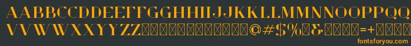 Шрифт OpulentDemo – оранжевые шрифты на чёрном фоне