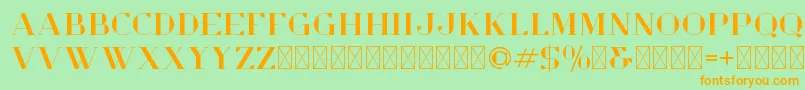 OpulentDemo Font – Orange Fonts on Green Background