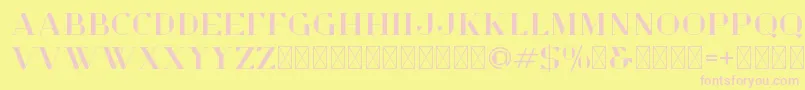 OpulentDemo Font – Pink Fonts on Yellow Background