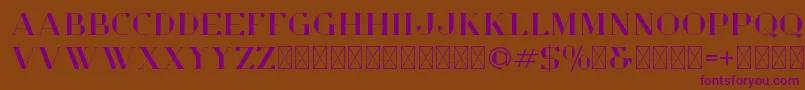 Шрифт OpulentDemo – фиолетовые шрифты на коричневом фоне