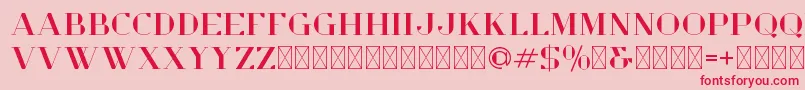 OpulentDemo-Schriftart – Rote Schriften auf rosa Hintergrund