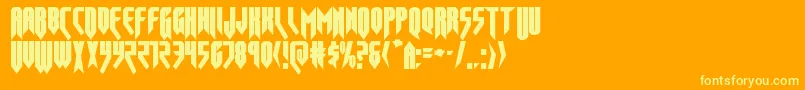 opusmagnus Font – Yellow Fonts on Orange Background